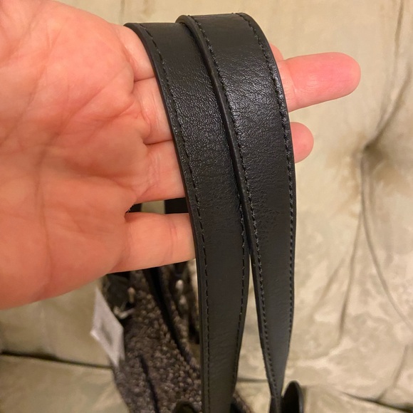 The Sak Crochet Silverwood Hand Crafted Brown/Silver Tweed Boho tote like BagNWT - Picture 10 of 15